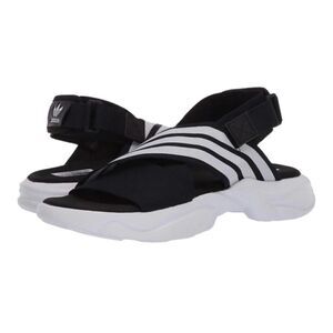 Adidas Originals Womens Black White Magmur Slides NWOB Strappy US 5